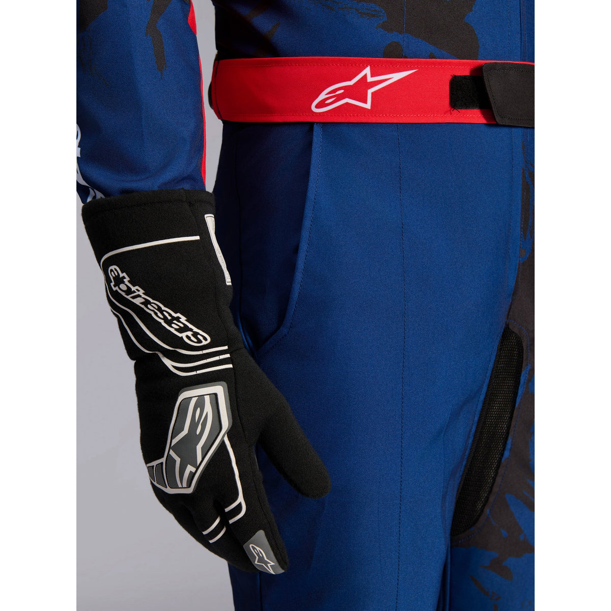 Traje de Karting Alpinestars KMX-9 V3 Graphic 5 FIA 8877-2022 Navy/Rojo, detalle