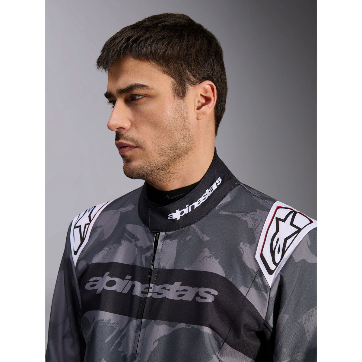 Traje de Karting Alpinestars KMX-9 V3 Graphic 5 FIA 8877-2022 Gris Oscuro/Negro, detalle