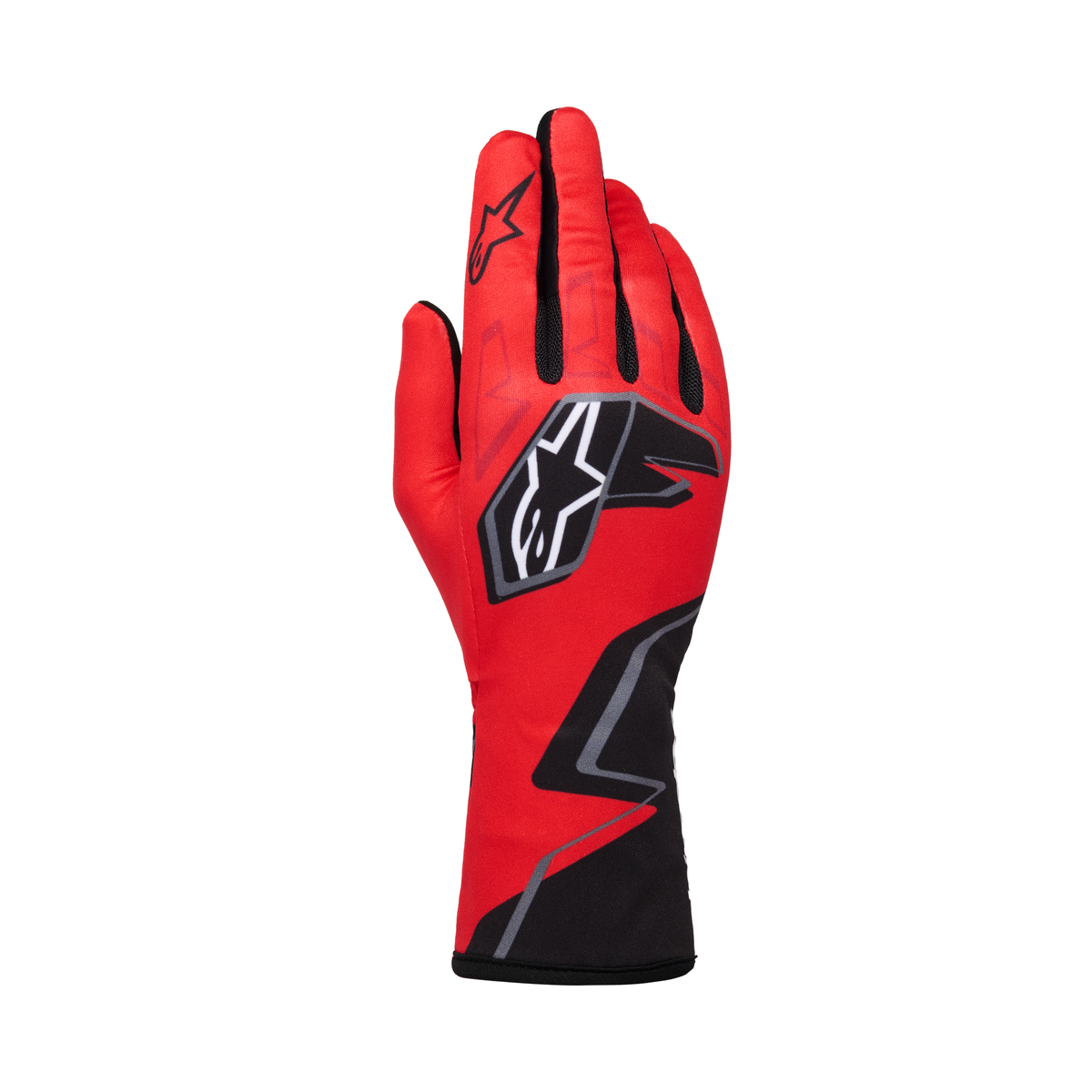 Guantes de Karting Alpinestars Tech-1 K Race V2 Graphic 1 Rojo Brillante/Negro/Blanco, vista frontal