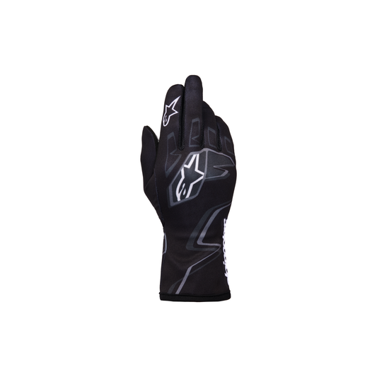 Guantes de Karting Infantiles Alpinestars Tech-1 K Race S V2 Graphic 1 Negro/Gris/Blanco, vista frontal
