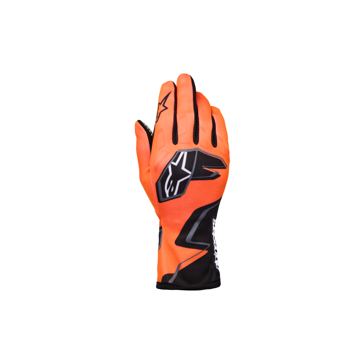 Guantes de Karting Infantiles Alpinestars Tech-1 K Race S V2 Graphic 1 Naranja Flúo/Negro/Blanco, vista frontal