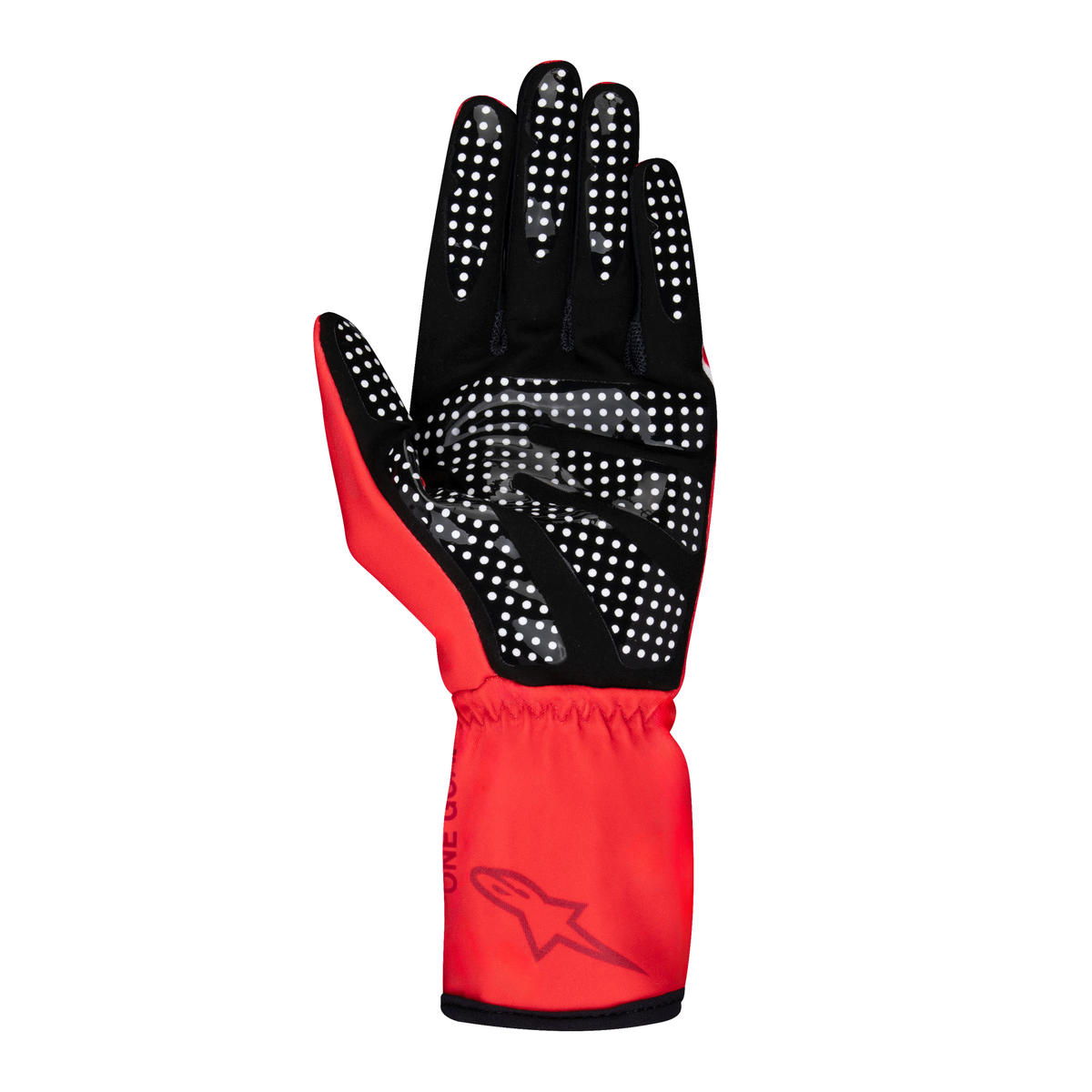 Guantes de Karting Alpinestars Tech-1 K Race V2 Pure Rojo/Blanco/Bordó, vista trasera