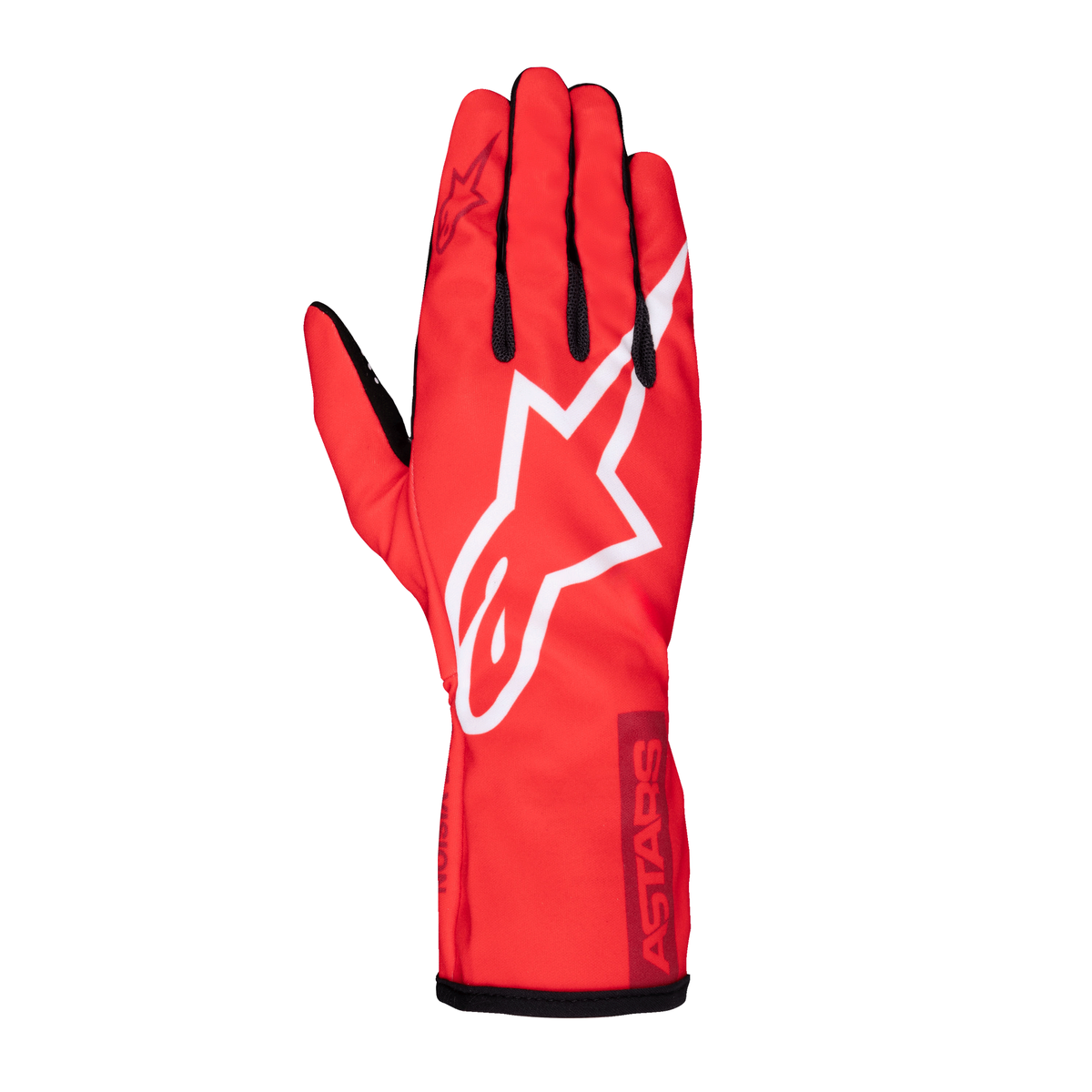 Guantes de Karting Alpinestars Tech-1 K Race V2 Pure Rojo/Blanco/Bordó, vista frontal