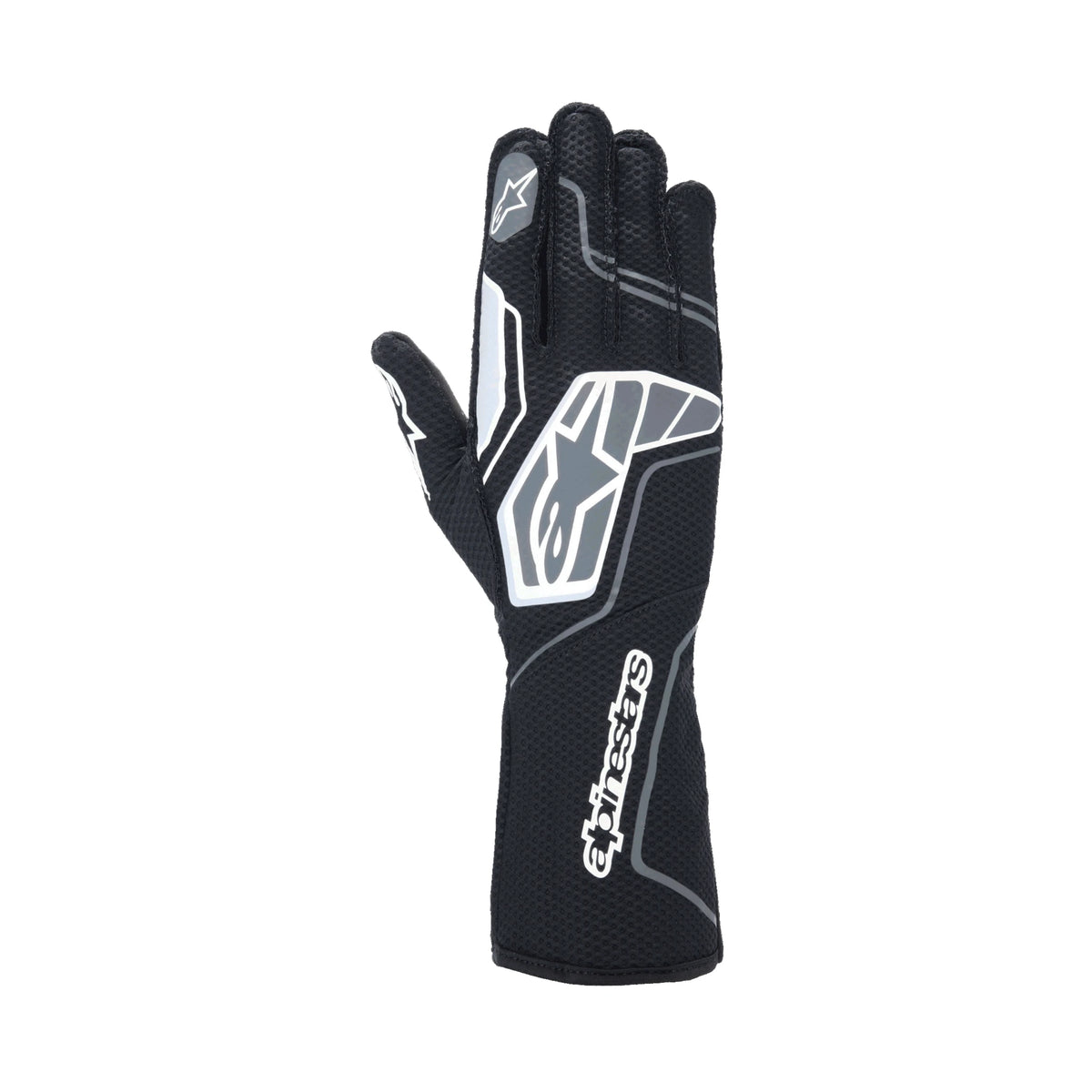 Guantes de Karting Alpinestars Tech-1 KX V4 FIA 8877-2022 Negro/Antracita, vista frontal