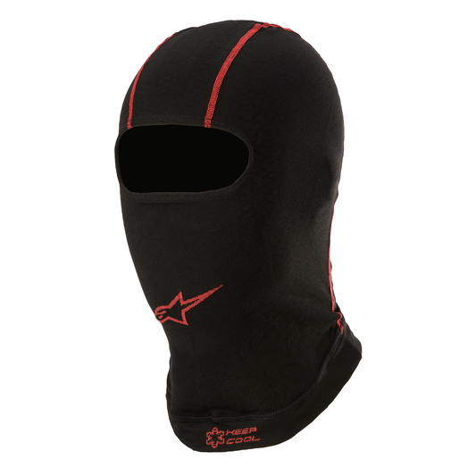 Sotocasco Alpinestars KX V2 Balaclava Verano Negro/Rojo, vista frontal