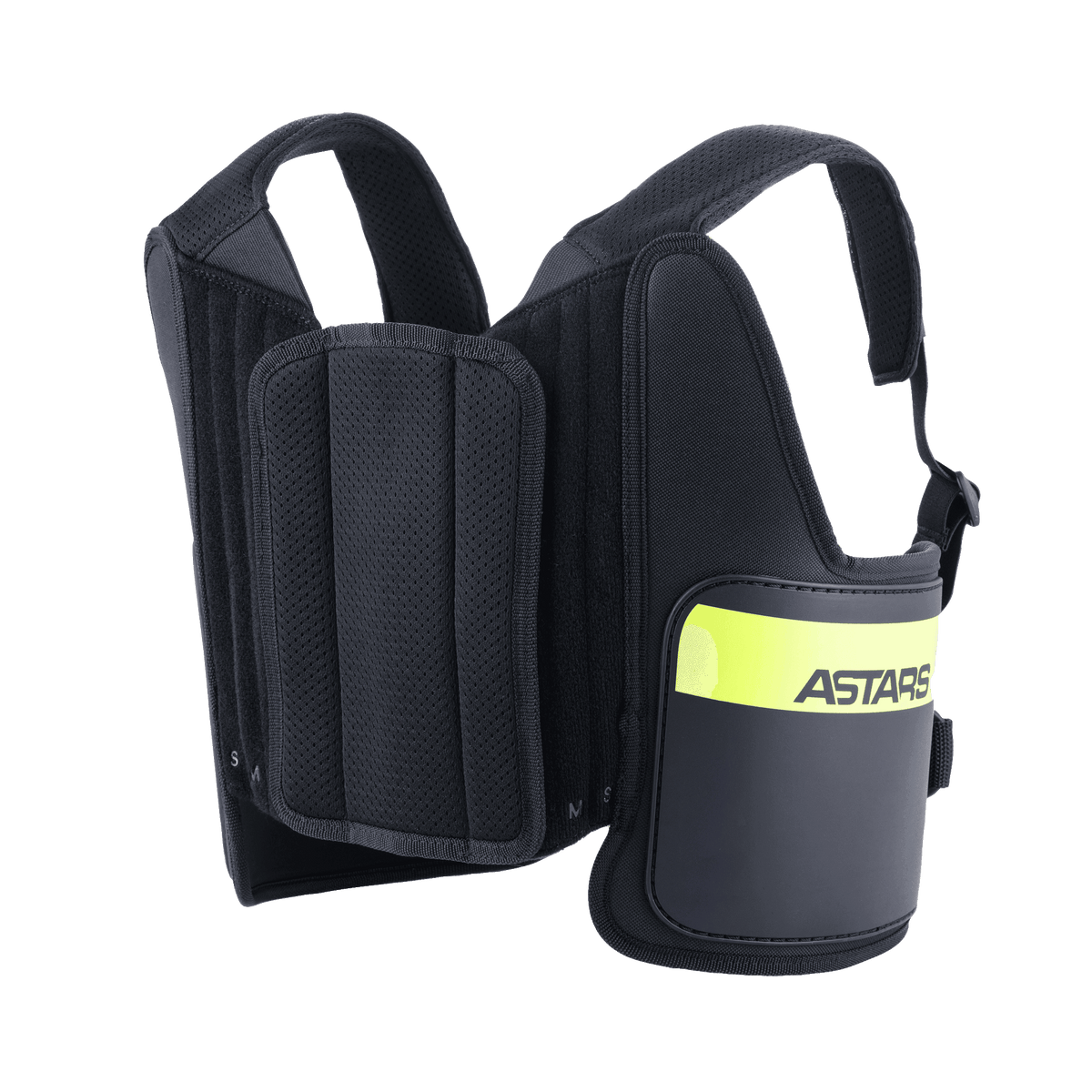 Protector de Costillas Alpinestars Bionic Rib Support Negro/Amarillo Flúo, vista trasera