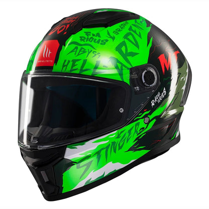 Casco integral MT Stinger 2 Ardent C6 Fluor Brillo