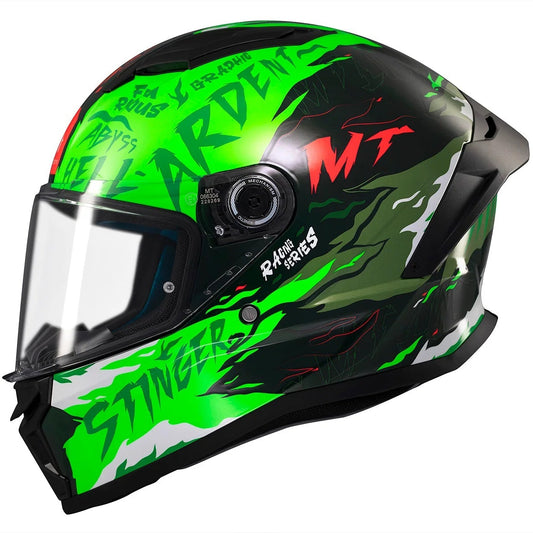 Casco integral MT Stinger 2 Ardent C6 Fluor Brillo
