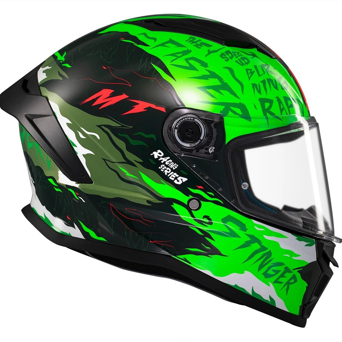 Casco integral MT Stinger 2 Ardent C6 Fluor Brillo