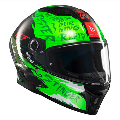 Casco integral MT Stinger 2 Ardent C6 Fluor Brillo