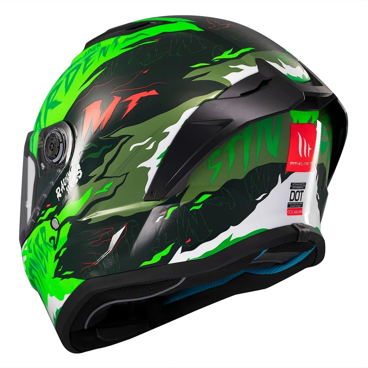 Casco integral MT Stinger 2 Ardent C6 Fluor Brillo
