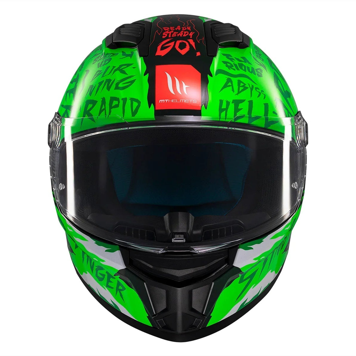 Casco integral MT Stinger 2 Ardent C6 Fluor Brillo