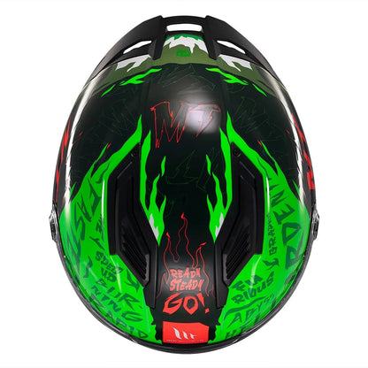 Casco integral MT Stinger 2 Ardent C6 Fluor Brillo