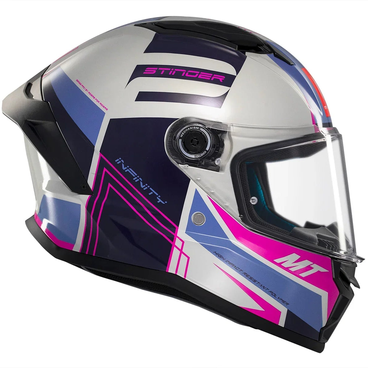 Casco integral MT Stinger 2 Tron C8 Brillo