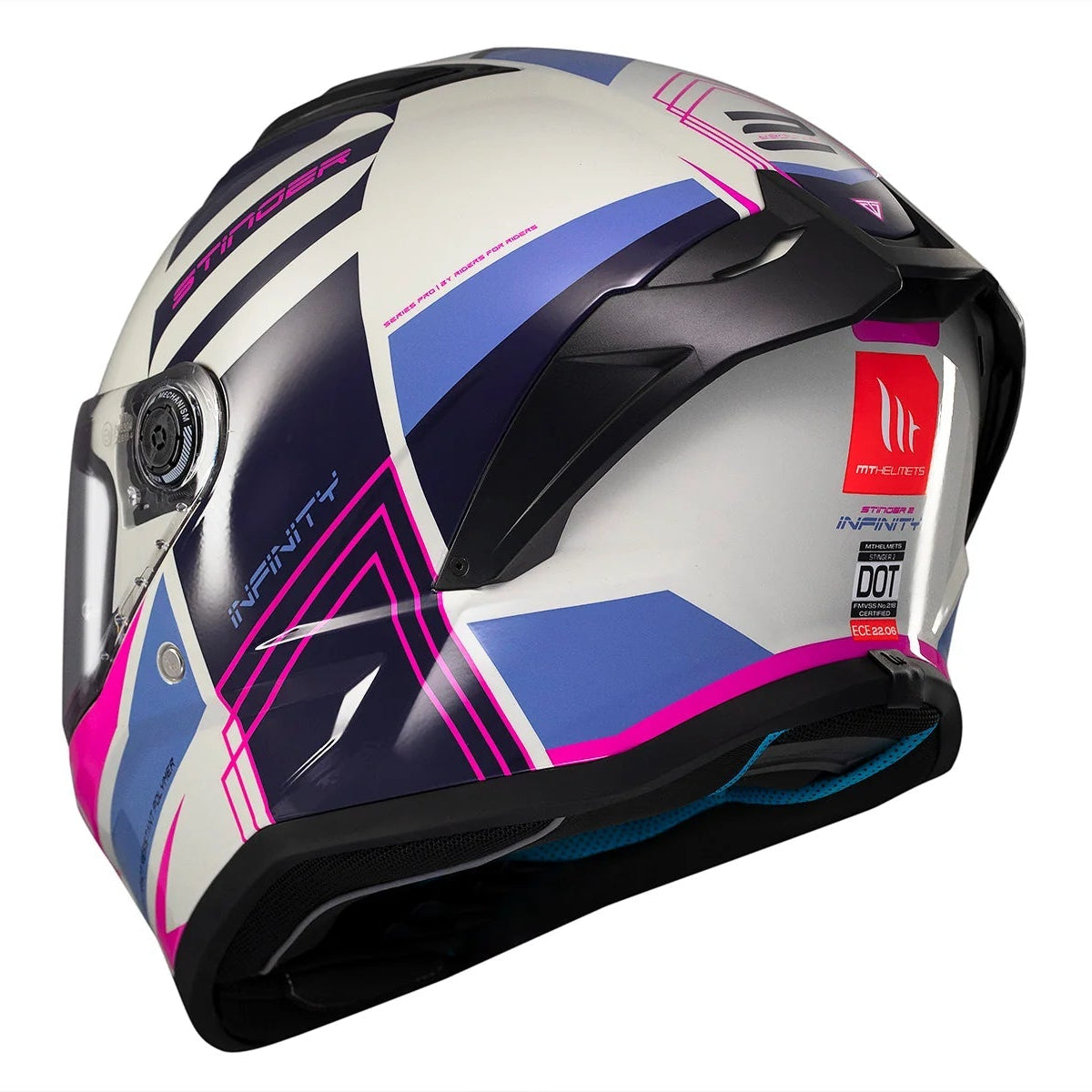Casco integral MT Stinger 2 Tron C8 Brillo