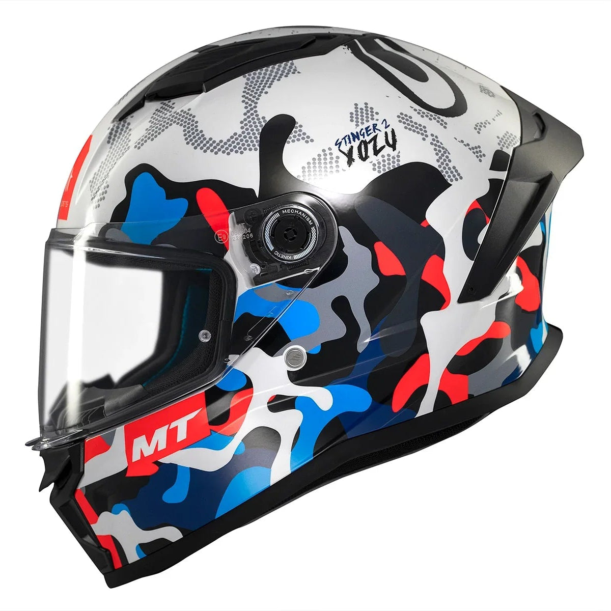 Casco integral MT Stinger 2 Yozu A7 Brillo