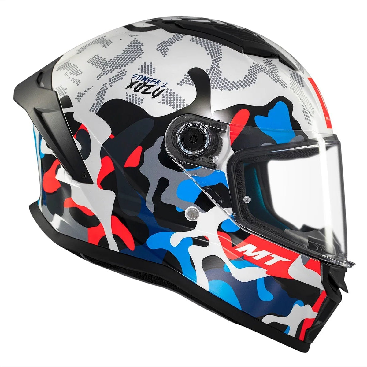 Casco integral MT Stinger 2 Yozu A7 Brillo