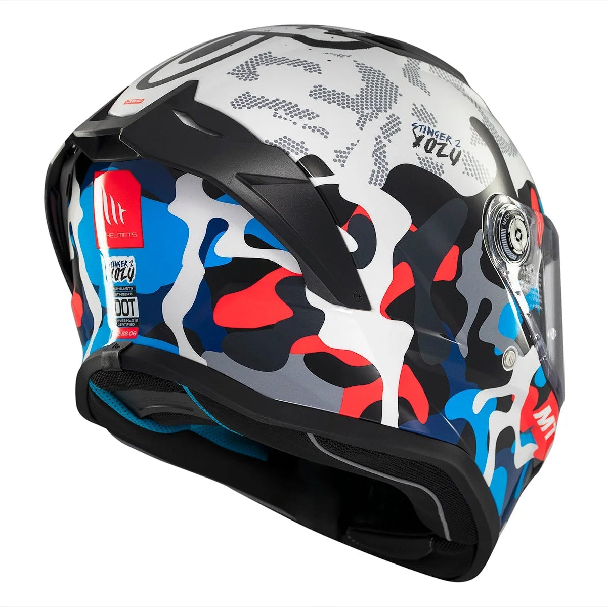 Casco integral MT Stinger 2 Yozu A7 Brillo