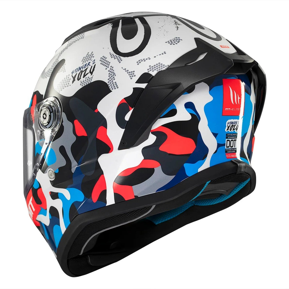 Casco integral MT Stinger 2 Yozu A7 Brillo