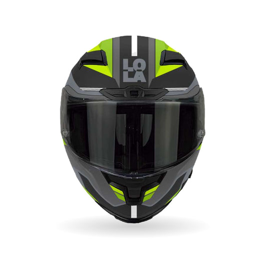 Casco Lola Helmets Marshall Negro/Amarillo, vista 2