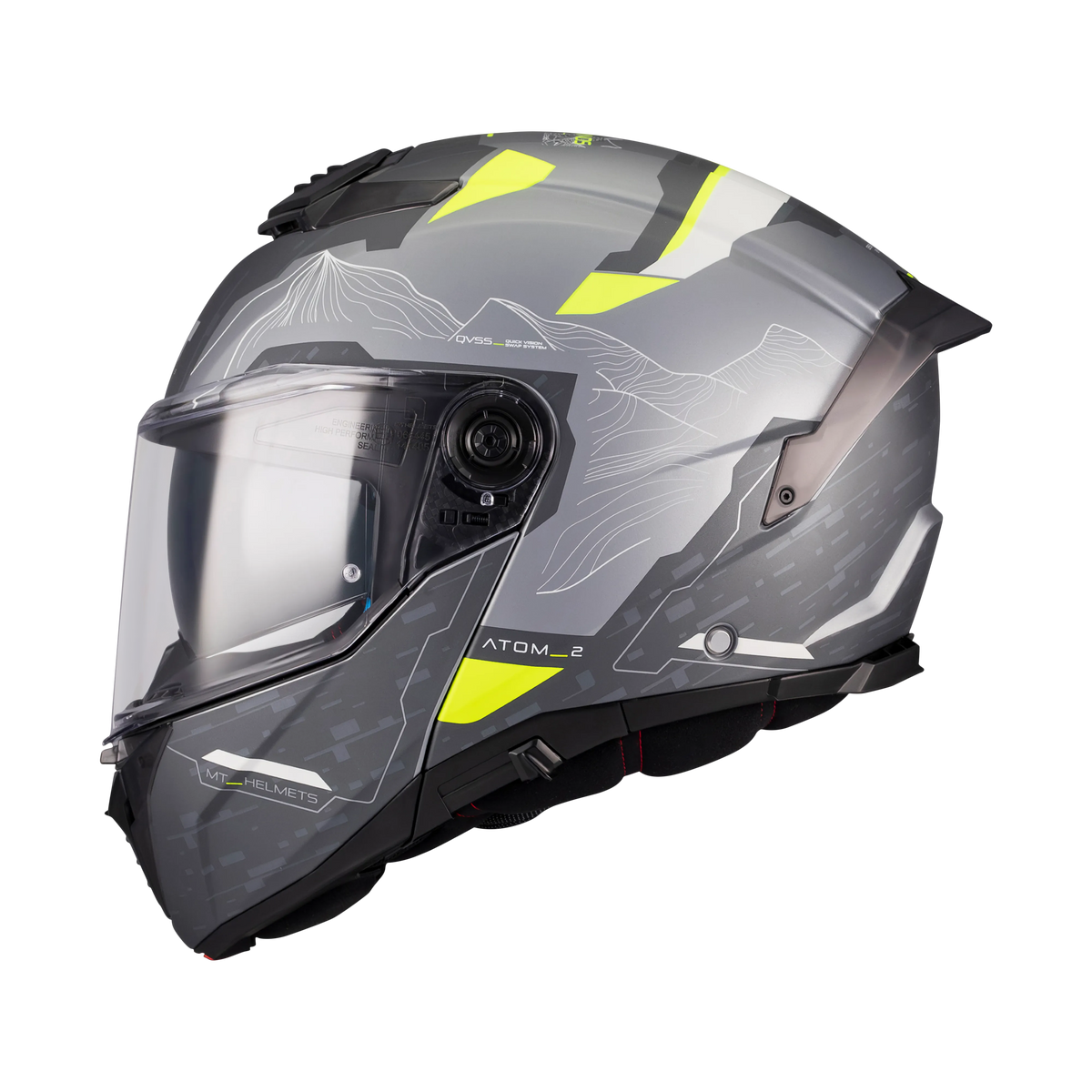 Casco MT Helmets Atom 2 SV Highlands E2 Mate, vista 1