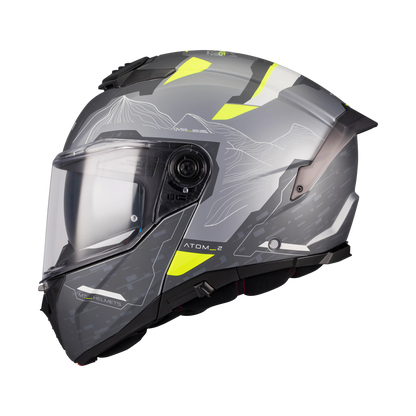 Casco MT Helmets Atom 2 SV Highlands E2 Mate, vista 1
