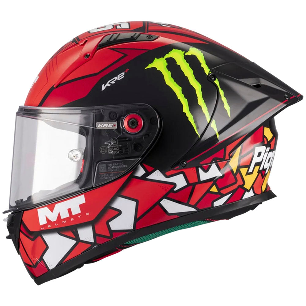 Casco MT Helmets KRE+ S Piqueras Rojo/Negro brillo (B5), vista 2