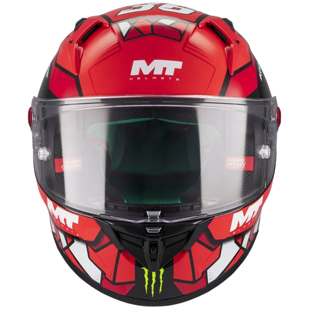 Casco MT Helmets KRE+ S Piqueras Rojo/Negro brillo (B5), vista 3