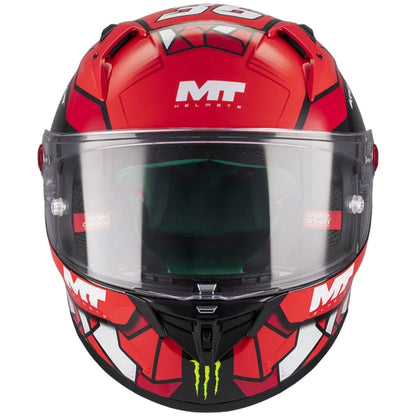 Casco MT Helmets KRE+ S Piqueras Rojo/Negro brillo (B5), vista 3