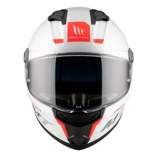 Casco MT Helmets Stinger 2 Solid A0 Blanco Perla Brillo, vista 2