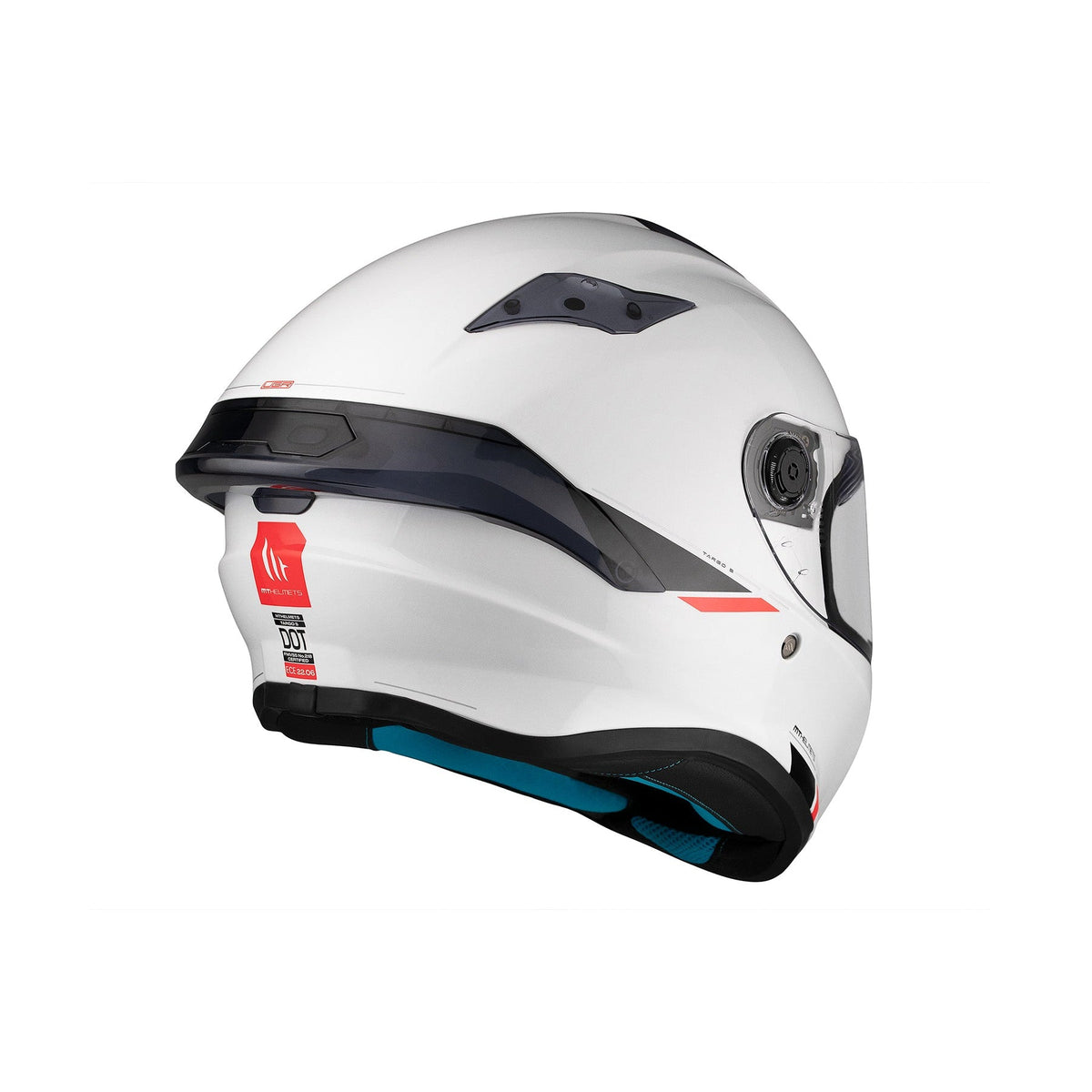 Casco MT Helmets Targo S Solid A0 Perla Brillo, vista 6