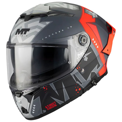 Casco MT Helmets Thunder 4 R SV Canvas Gris/Negro/Rojo mate (C5), vista 1