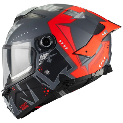 Casco MT Helmets Thunder 4 R SV Canvas Gris/Negro/Rojo mate (C5), vista 2