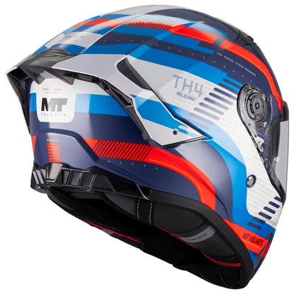 Casco MT Helmets Thunder 4 R SV Relevant Azul/Rojo/Blanco brillo (C5), vista 4