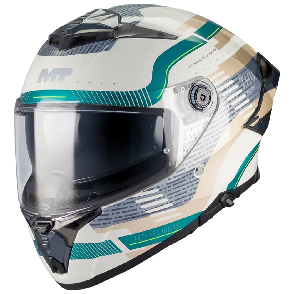 Casco MT Helmets Thunder 4 R SV Relevant Gris/Verde brillo (C6), vista 1