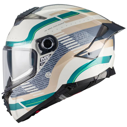 Casco MT Helmets Thunder 4 R SV Relevant Gris/Verde brillo (C6), vista 2
