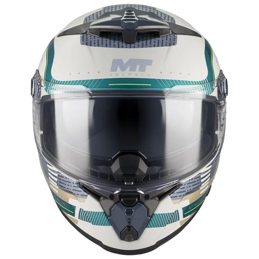 Casco MT Helmets Thunder 4 R SV Relevant Gris/Verde brillo (C6), vista 3