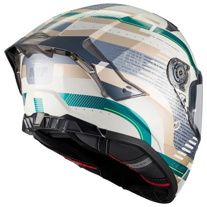 Casco MT Helmets Thunder 4 R SV Relevant Gris/Verde brillo (C6), vista 4
