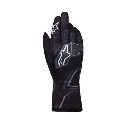 Guantes de Karting Alpinestars Tech-1 K Race V2 Graphic 1 Negro/Gris/Blanco, vista frontal