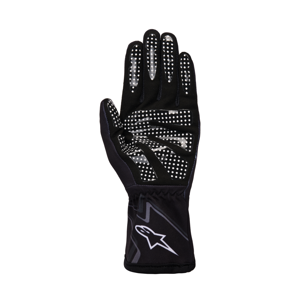 Guantes de Karting Alpinestars Tech-1 K Race V2 Graphic 1 Negro/Gris/Blanco, vista trasera