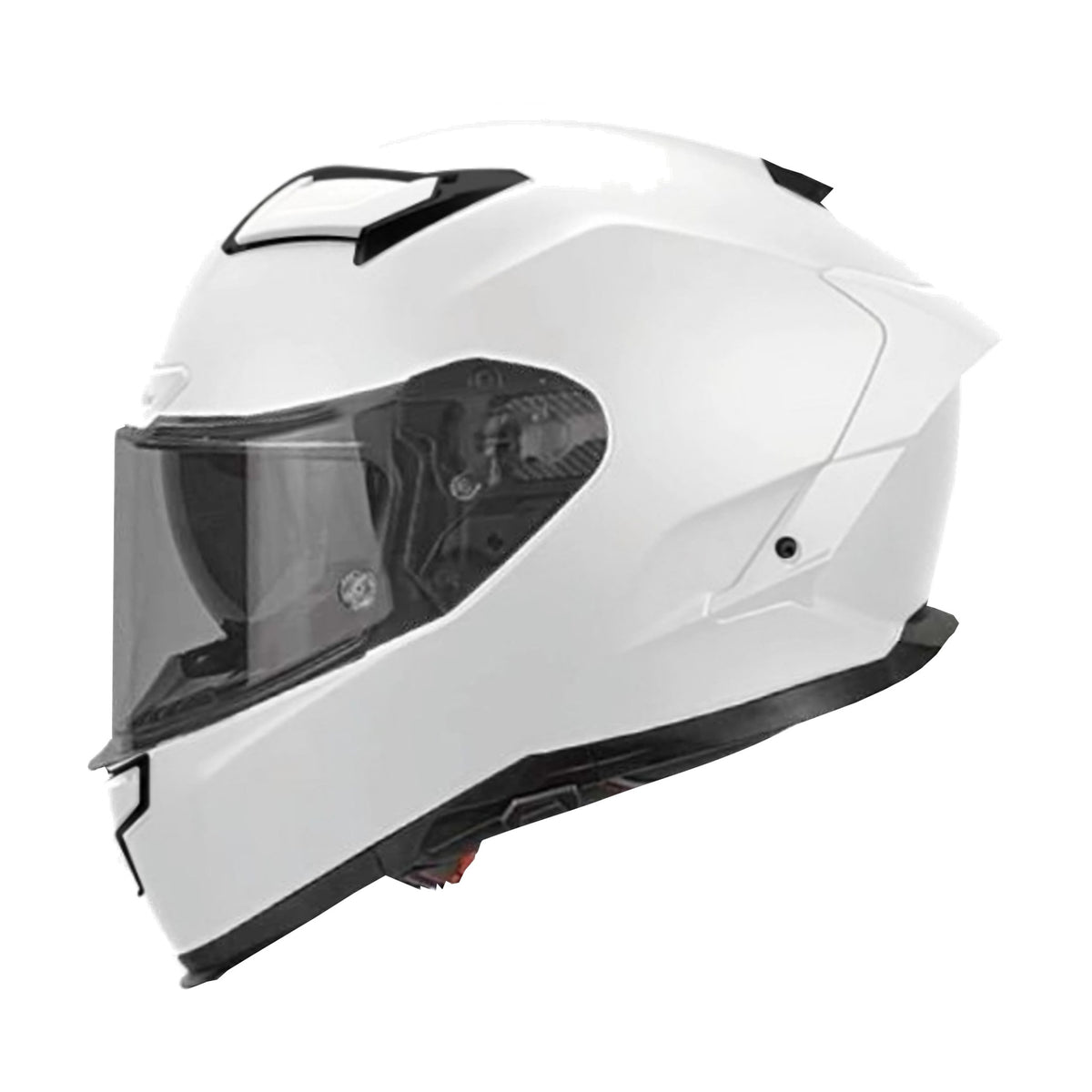 Casco Lola Helmets Nude Blanco Brillo, vista lateral
