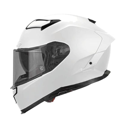 Casco Lola Helmets Nude Blanco Brillo, vista lateral