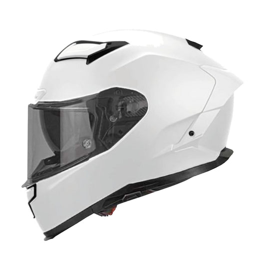 Casco Lola Helmets Nude Blanco Brillo, vista lateral