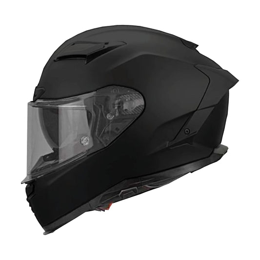 Casco Lola Helmets Nude Negro Mate, vista lateral