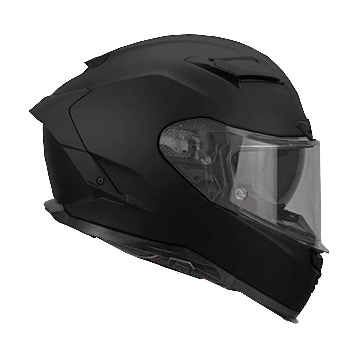 Casco Lola Helmets Nude Negro Mate, vista lateral opuesta