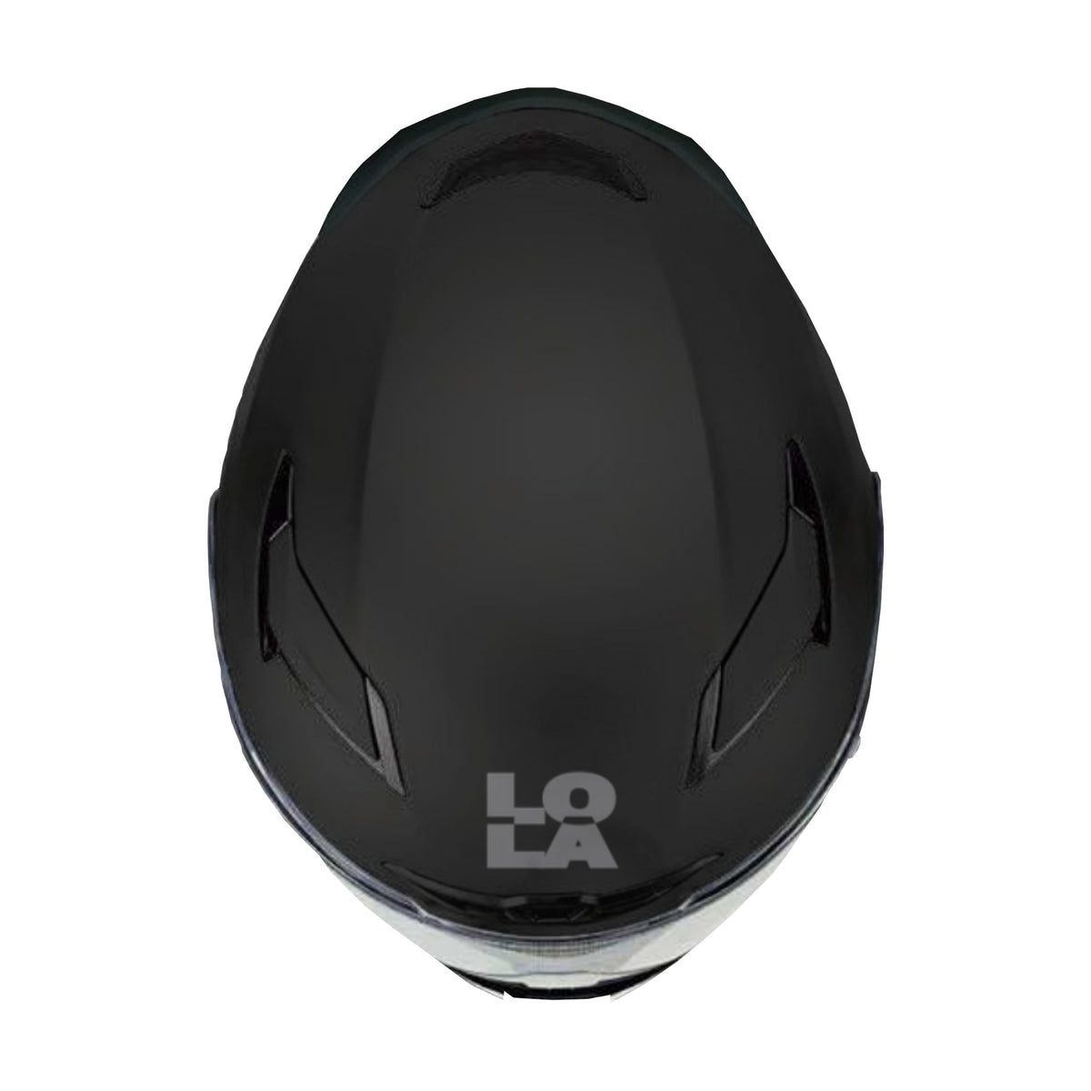 Casco Lola Helmets Nude Negro Mate, vista superior