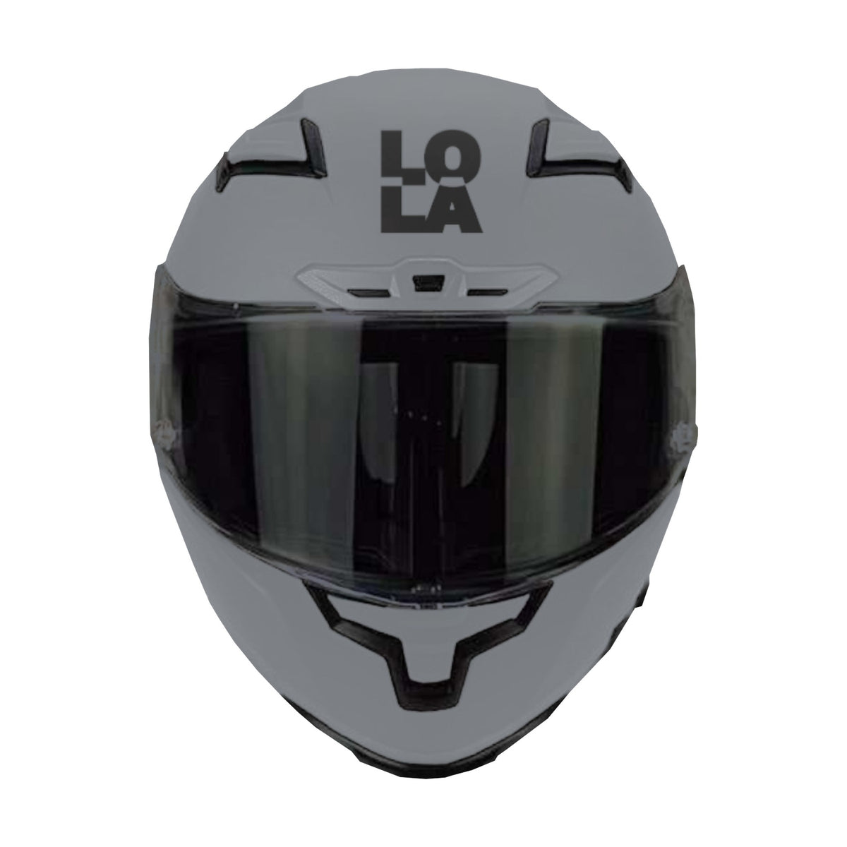Casco Lola Helmets Nude Titanio Mate, vista frontal