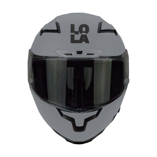 Casco Lola Helmets Nude Titanio Mate, vista frontal