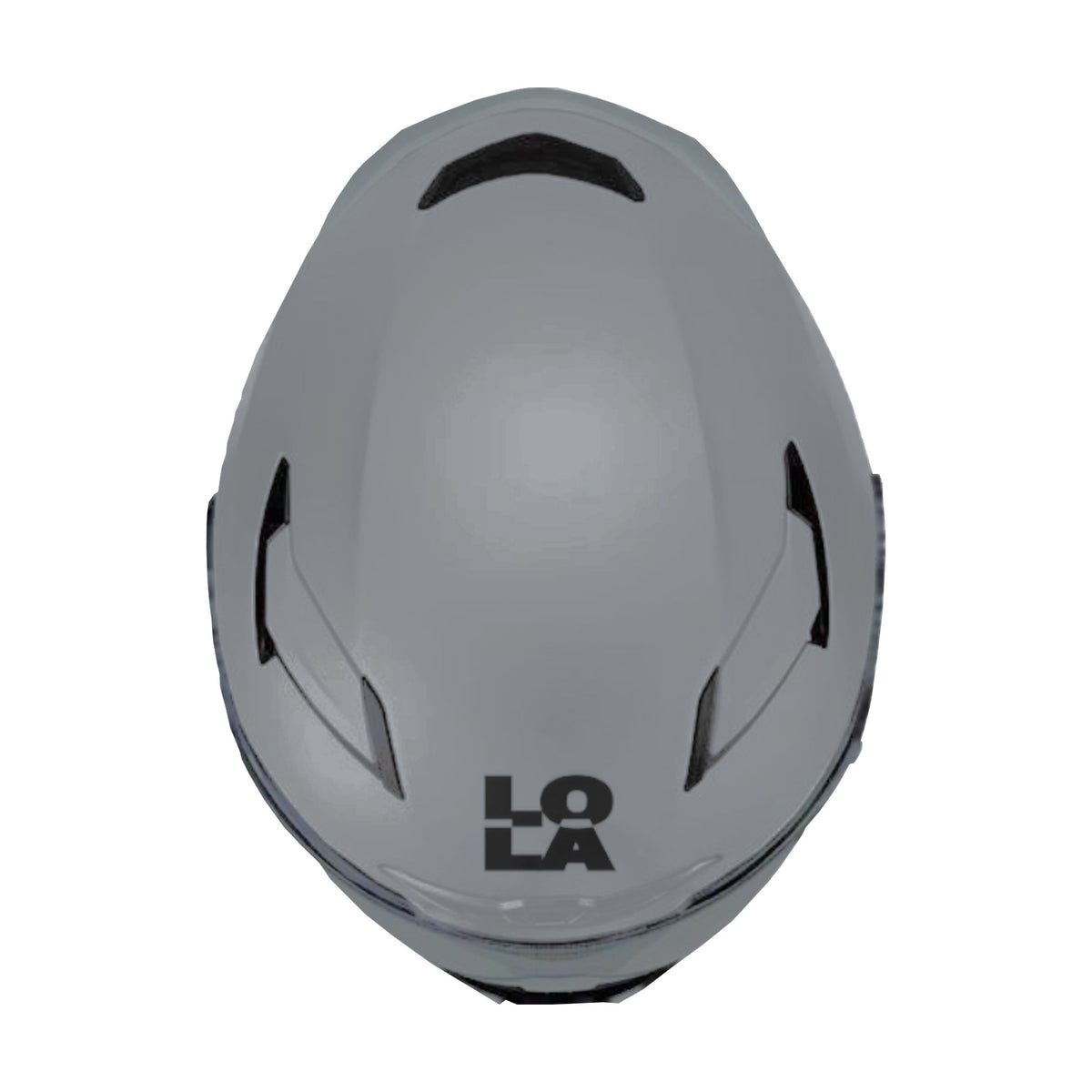 Casco Lola Helmets Nude Titanio Mate, vista superior