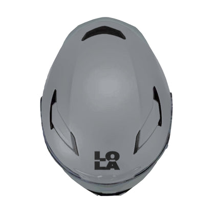 Casco Lola Helmets Nude Titanio Mate, vista superior
